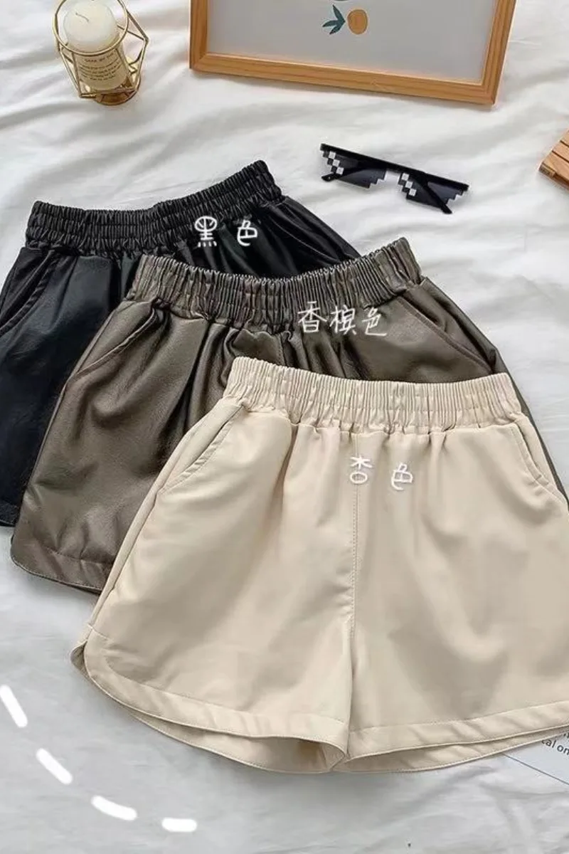 

New Autumn And Winter High Waist Leather Shorts For Women In 2020
