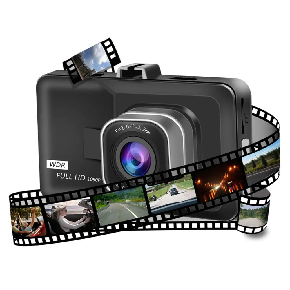 3 дюйма автомобиля Камера DVR Full HD 1080P вождение Регистраторы EDR Dashcam с обнаружением