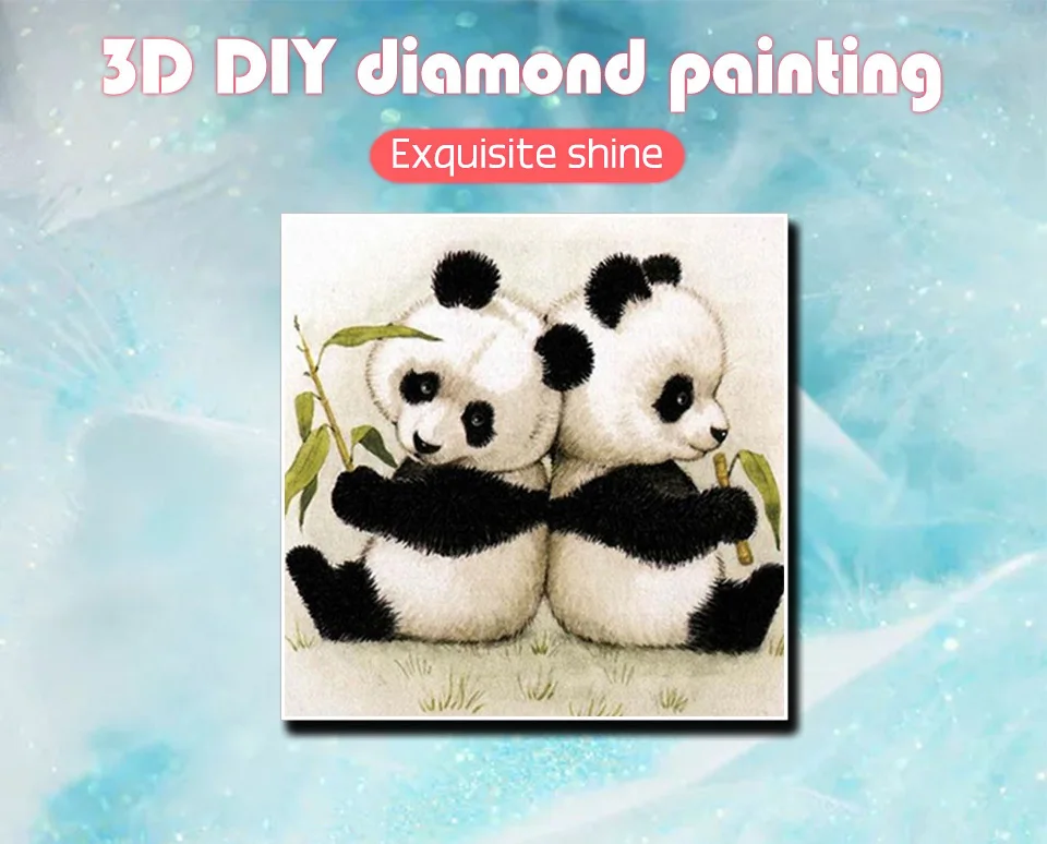 HUACAN 5D DIY Алмазная картина панда Бриллиантовая мозаичная фигурка животного полный квадратный дрель алмазный узор ручной работы Декор подарок