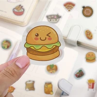 ins cute cartoon funny little food stickers seal sticker color hand account decoration wall stickers korean campus stationery