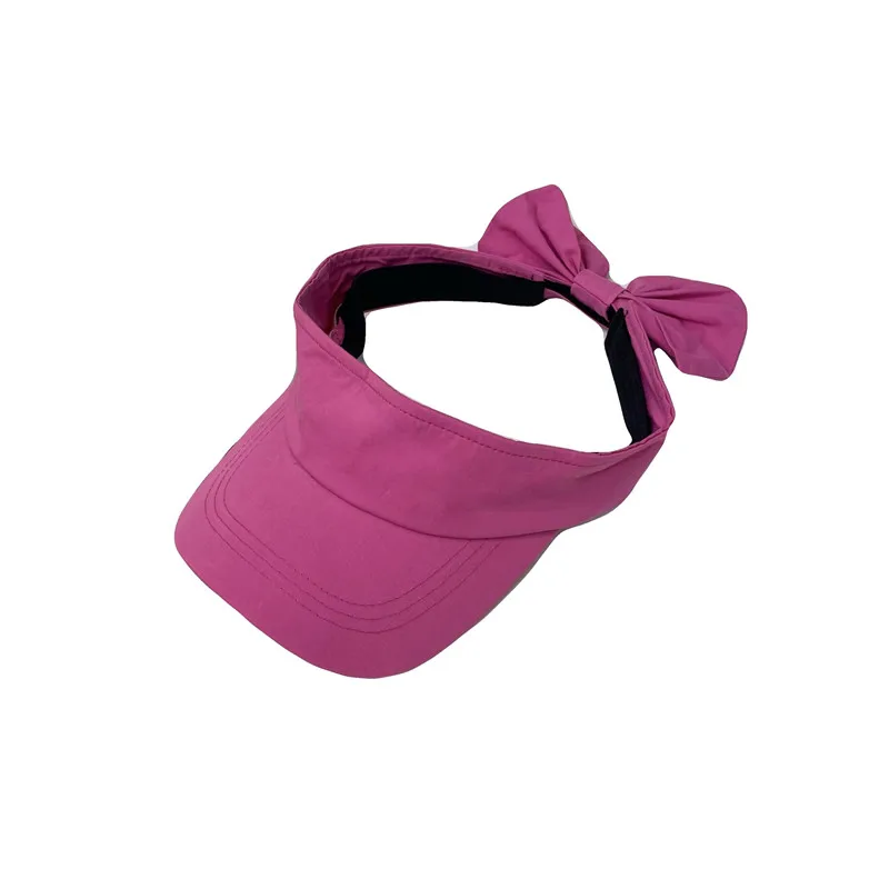 

2021 New Bow Empty Top Hat Spring and Summer Korean version of the Peaked Cap Sports Outdoor Female Baseball Cap All-match Hat