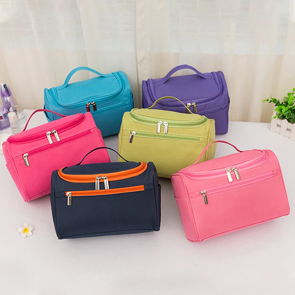 Дорожная косметичка вместительный органайзер для косметики с крючками | Дом и