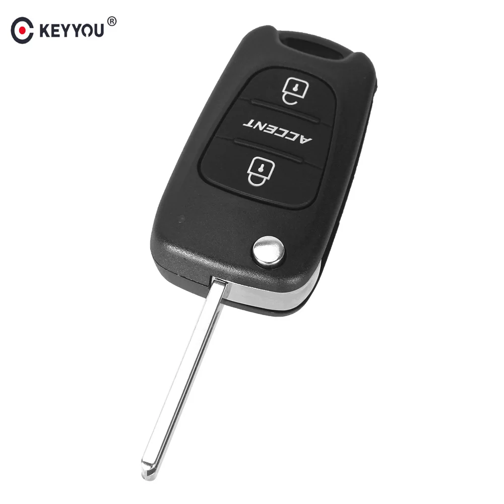 KEYYOU 3 кнопки авто Стайлинг Замена откидной раскладной чехол для ключей Hyundai Accent