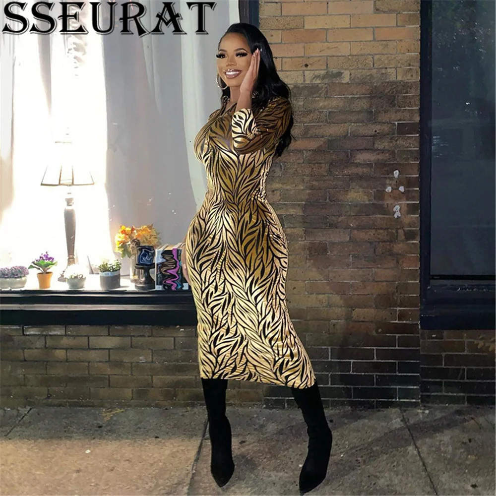 

Женское облегающее платье с длинным рукавом, на осень/зиму