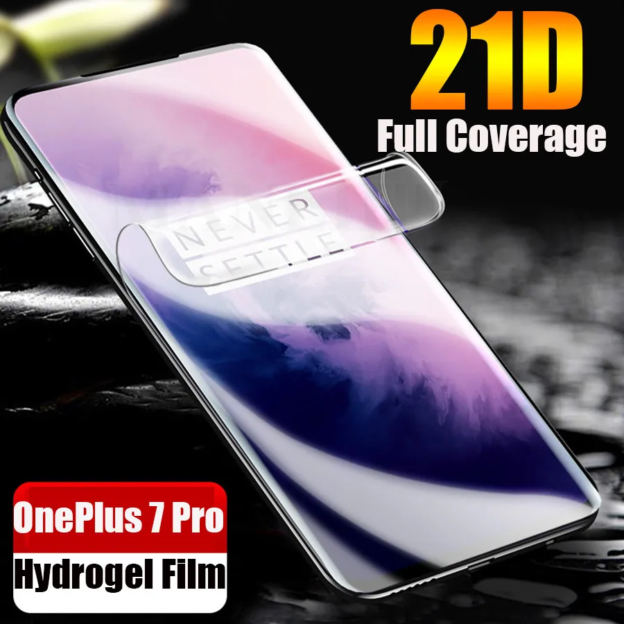 Передняя + задняя 21D Защитная Пленка премиум класса для Oneplus 7 7T 8 Pro 6T 1 мягкая ТПУ