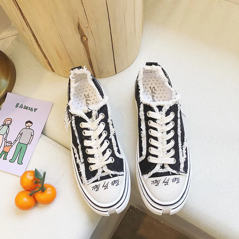 

Womens Shoes Canvas Shoes Woman 2019 Muffin Thick Bottom Ins Overfire Network Celebrity Same Casual Shoes Retro Board Shoes