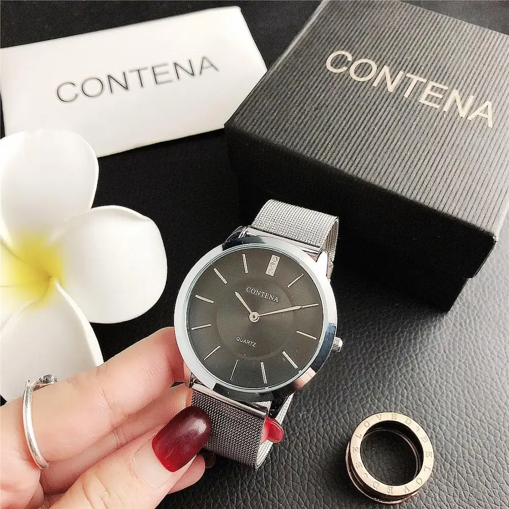 Montre Femme Relogio Feminino 2020 CONTENA Couple Watches for Men and Women Rose Gold Lovers Watch Pair Wriswatches Unisex Clock | Наручные