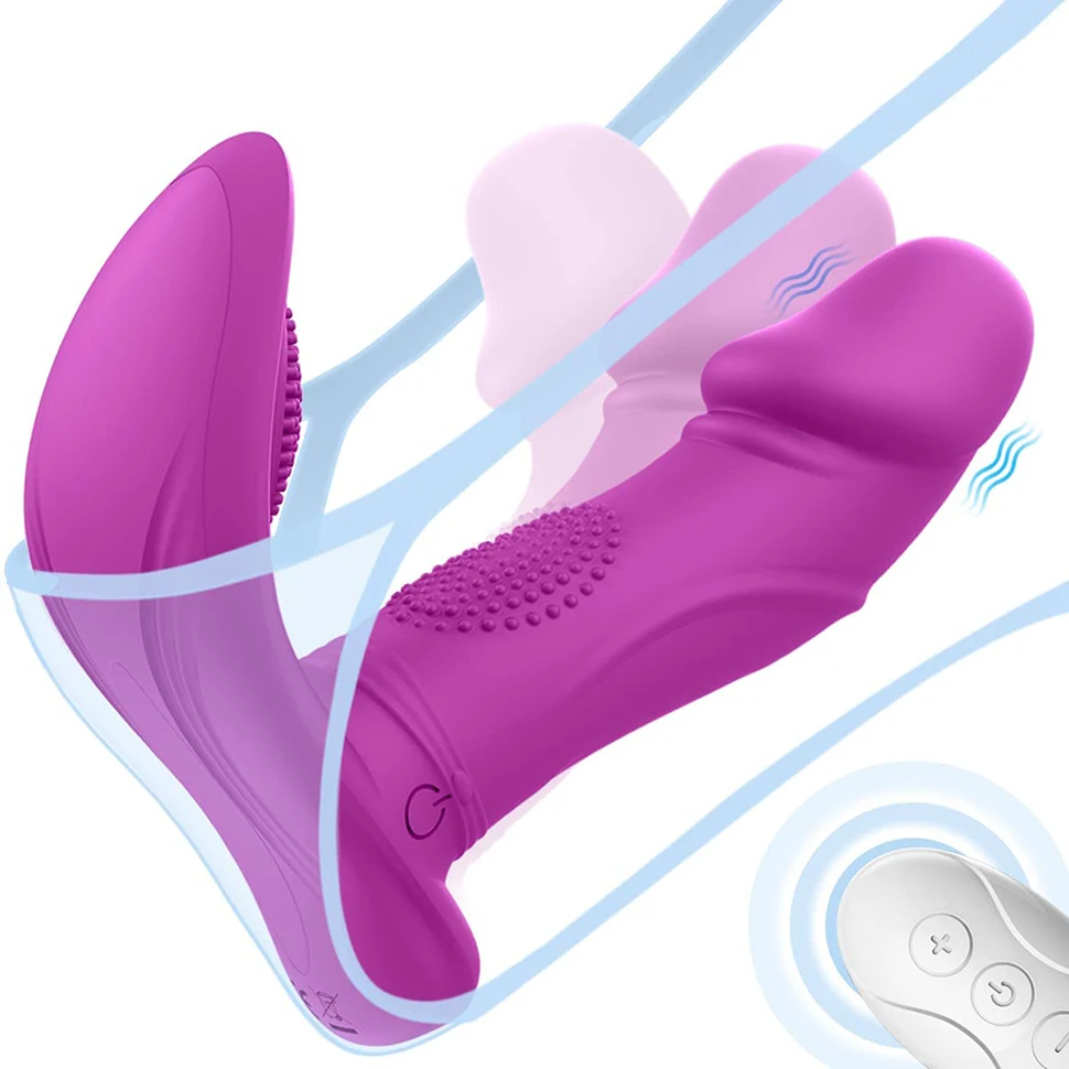 

Wearable Massager Mimic Finger Quiet G String Panties with Remote, 3 Wiggling & 7 Vibration Massage Instrument Hit Spot Toys