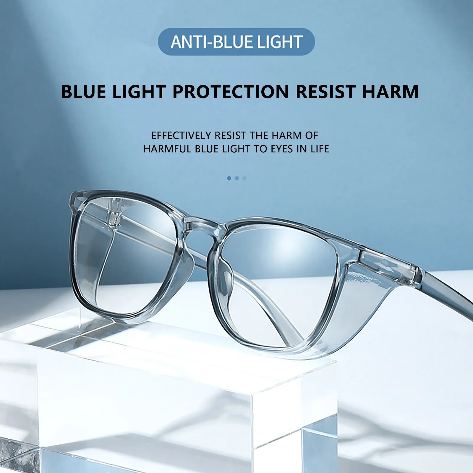 

Прозрачная оправа для компьютерных очков для женщин и мужчин, защита от сисветильник, круглые очки, блокирующие очки, оптические очки, очки #...