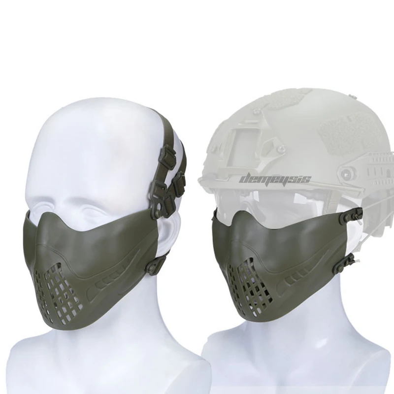 Военная дышащая маска для страйкбола защитная тактическая на половину лица