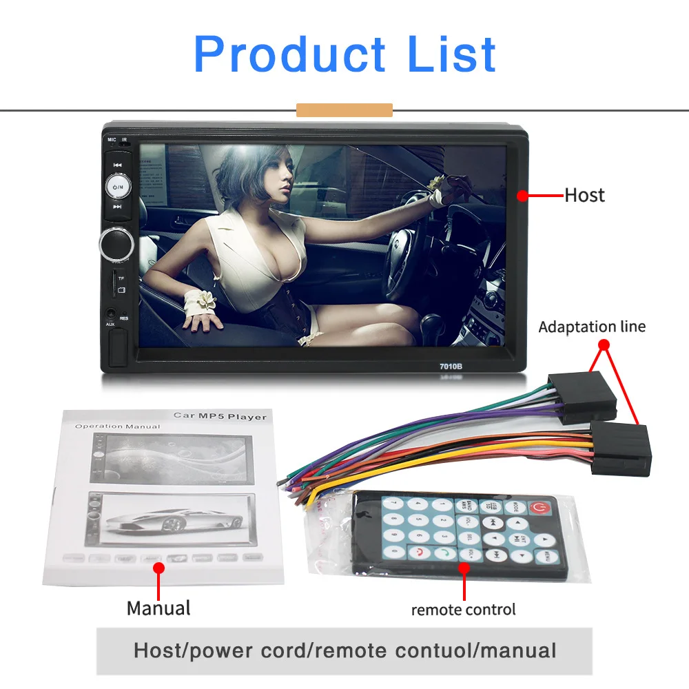 

7- HD Bluetooth MP5 MP3 MP4 USB