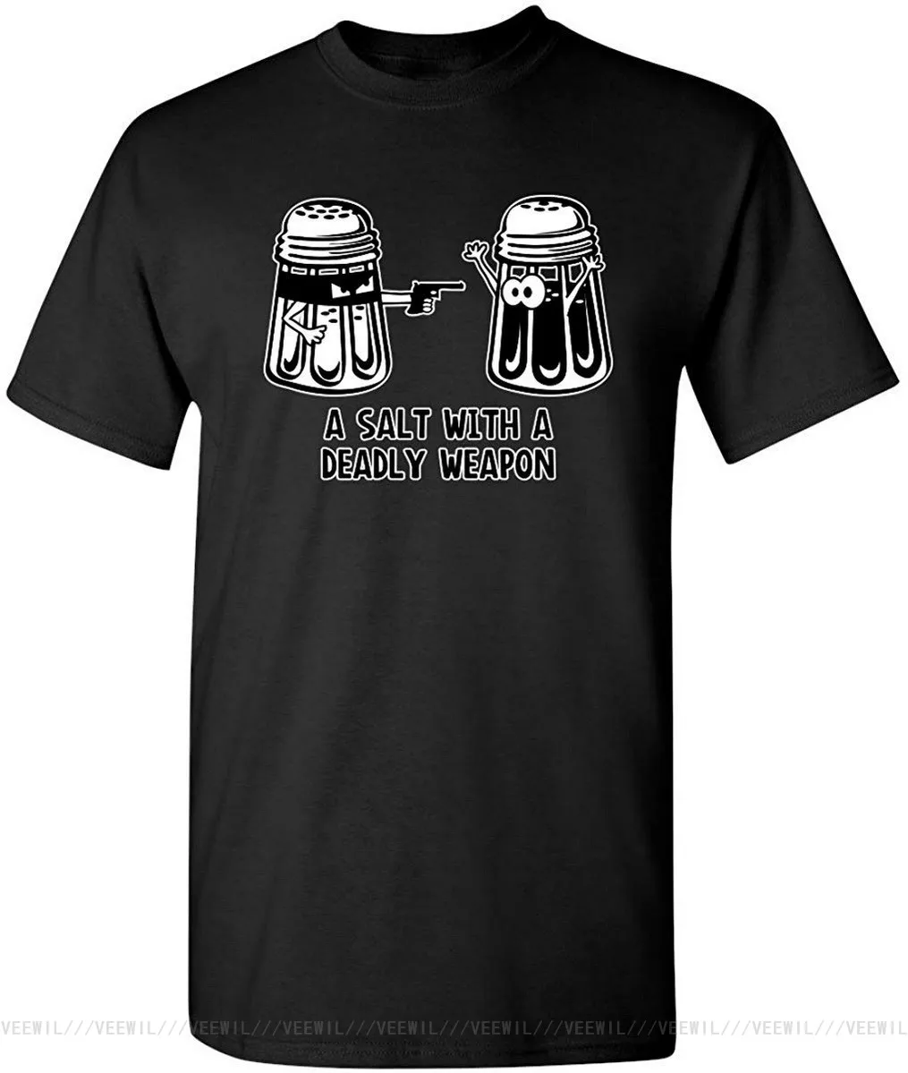 Оригинальная забавная футболка с изображением саркастического солёного оружия