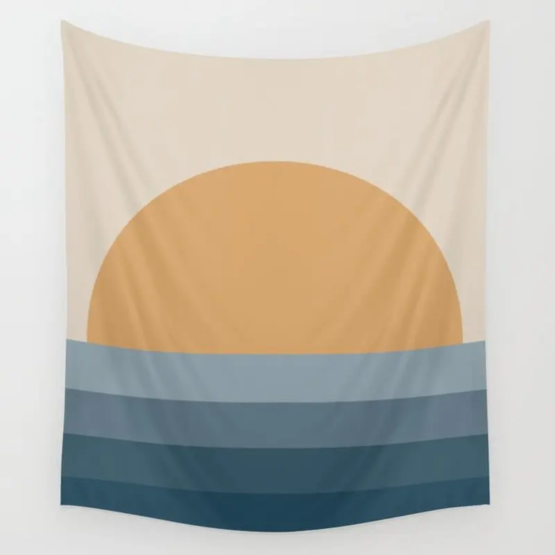 Психоделический закат горы настенный гобелен розовая Гора рассвет Настенный