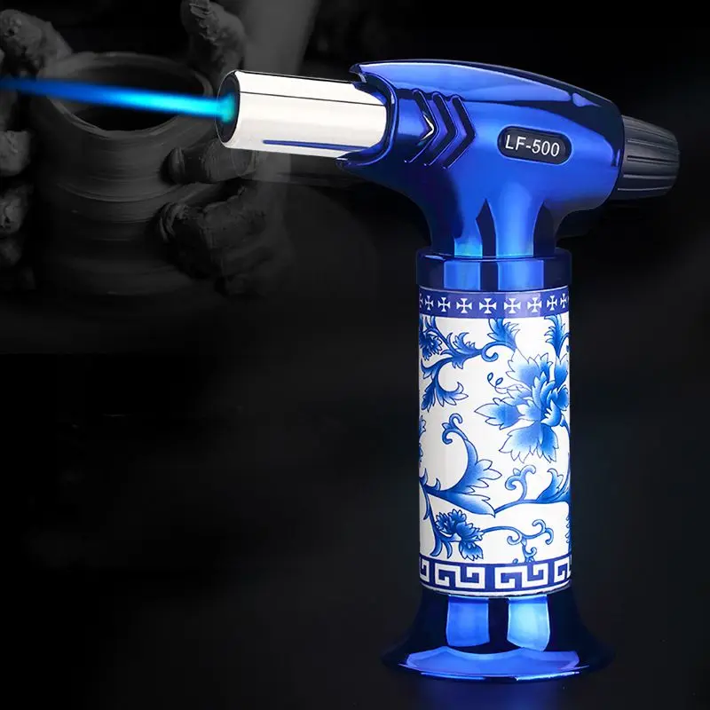 

Large Capacity Butane Gas Windproof Lighters Metal Turbo Lighter Outdoor Camping Kitchen BBQ Baking Torch Lighter Spray Gun