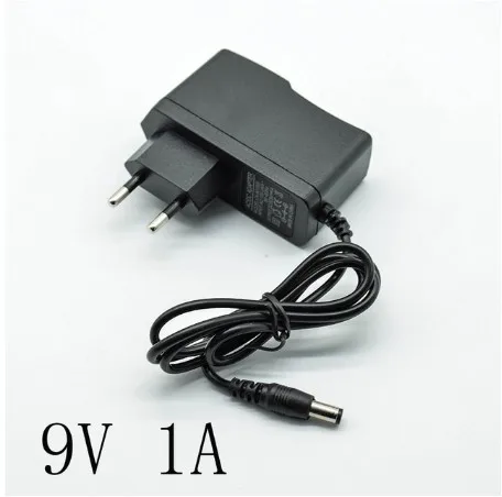 10 шт 100-240V AC адаптер конвертер DC 9 V 1A/1000mA Питание Зарядное устройство EU Plug 5 мм * 2 (2 1