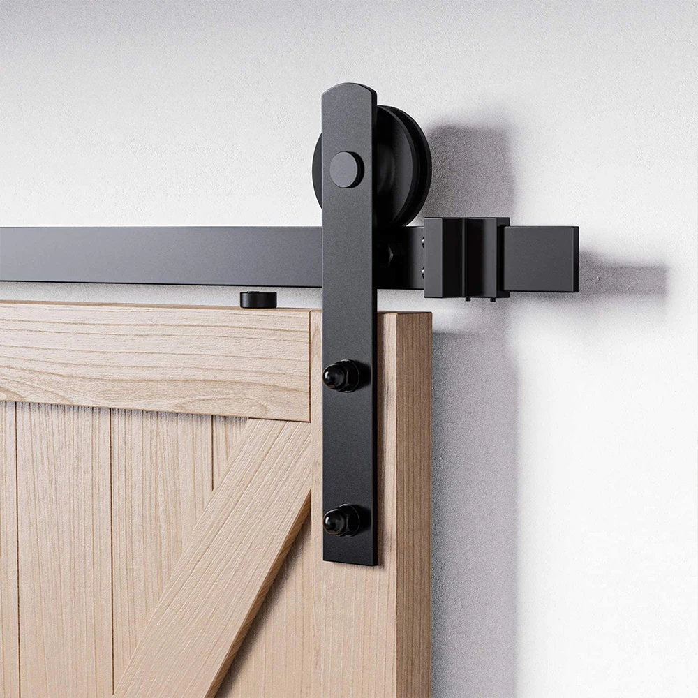 Heavy Duty Sturdy Sliding Barn Door Hardware Kit Slides for Single Include 1 Handle and Floor Guide Set | Обустройство дома