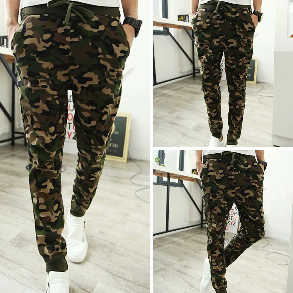 

New Arrival Fashion Men Full Length Camouflage Pencil Pants Casual Trousers Hot Selling