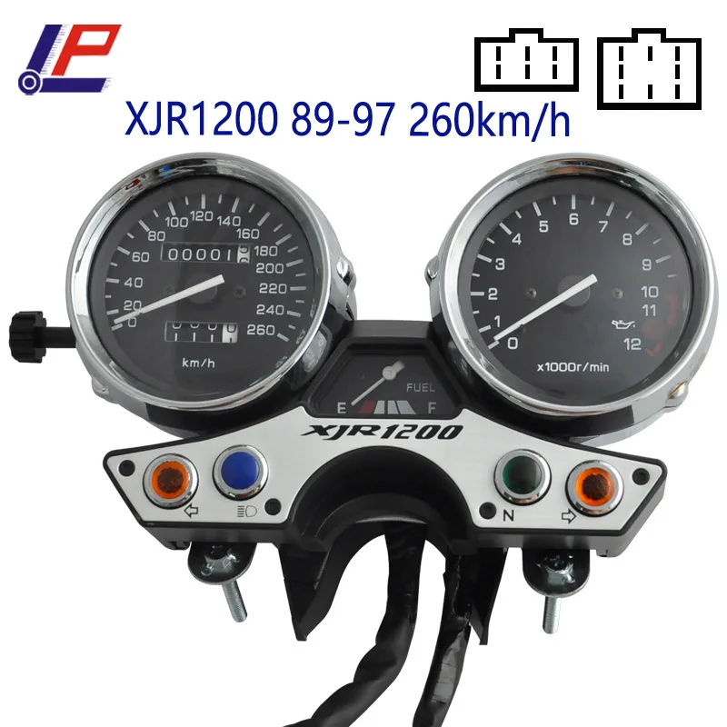 XIR1200 89-97 260km 260 км/180 км/ч мотоциклетные датчики Спидометр Тахометр метр наружный чехол Крышка инструмент в сборе для XJR1200 XJR1300 - Цвет: XIR1200 89-97 260km