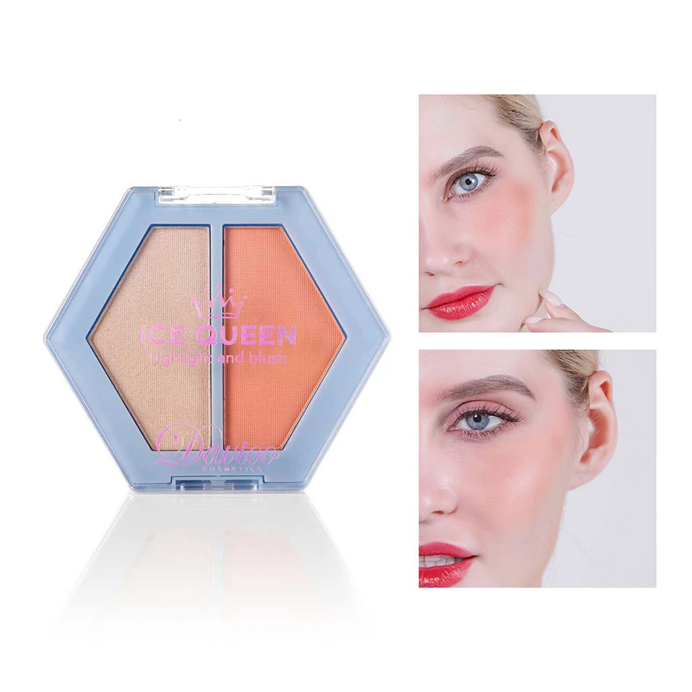 1 шт. Румяна для лица макияж шелковистая пудра натуральная щека 2 цвета Пудра с