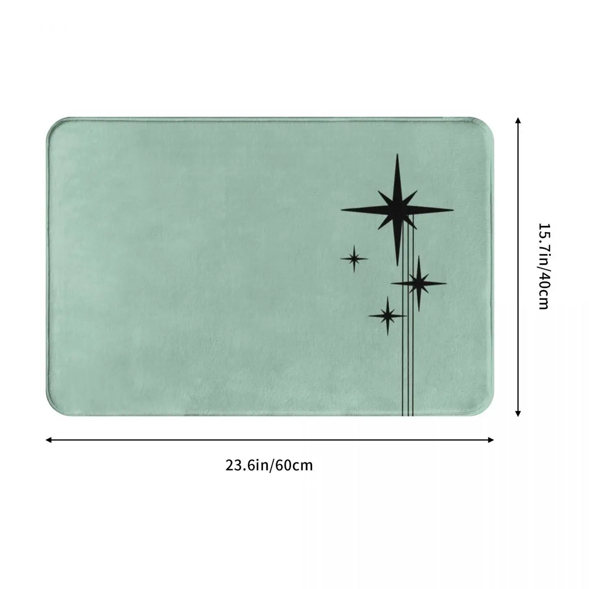 Коврик дверной из полиэстера в стиле ретро 40 х60 см | Дом и сад