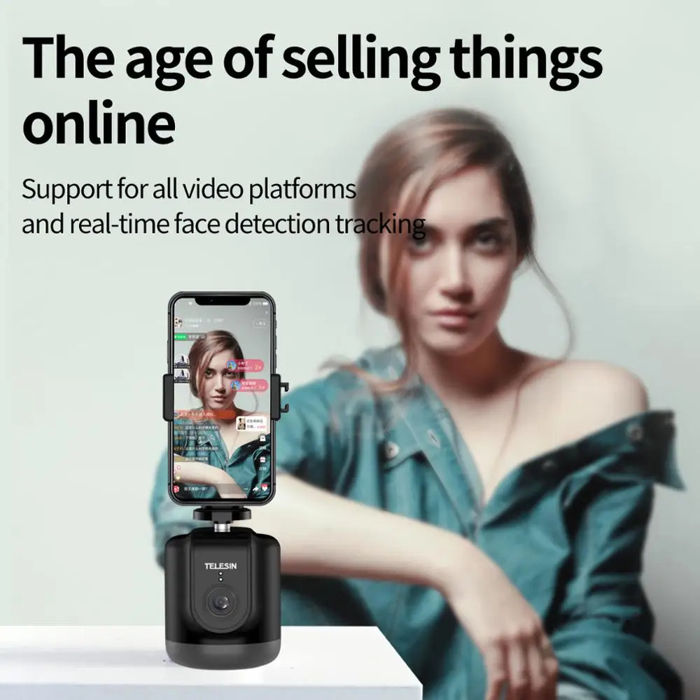 TELESIN интеллектуальная селфи съемка Gimbal 360 автоматическое отслеживание лица для