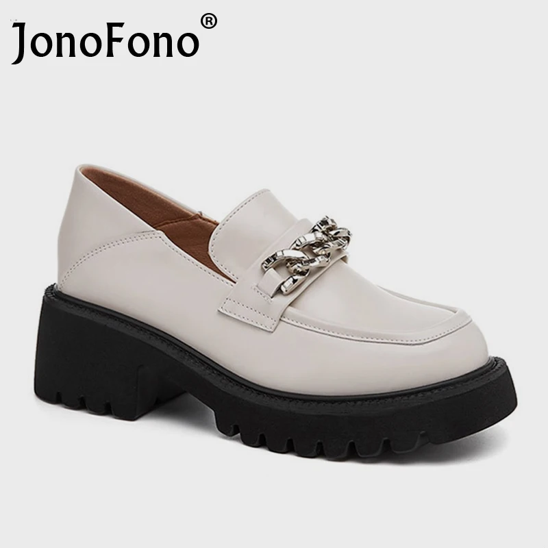 

JonoFono 2022 New Women Pumps Platform Square Toe Women'S Shoes For Spring Fashion Casual Slip On Ladies Footwear Size 35-40