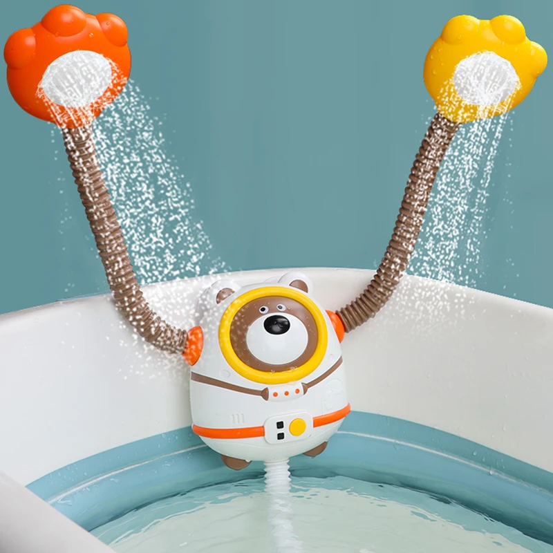 Electric Shower Water Spray Bath Toys Kawaii Snail Bear Robot Model Sprinkler For Children Kids Baby Bathroom Bathtub Faucet