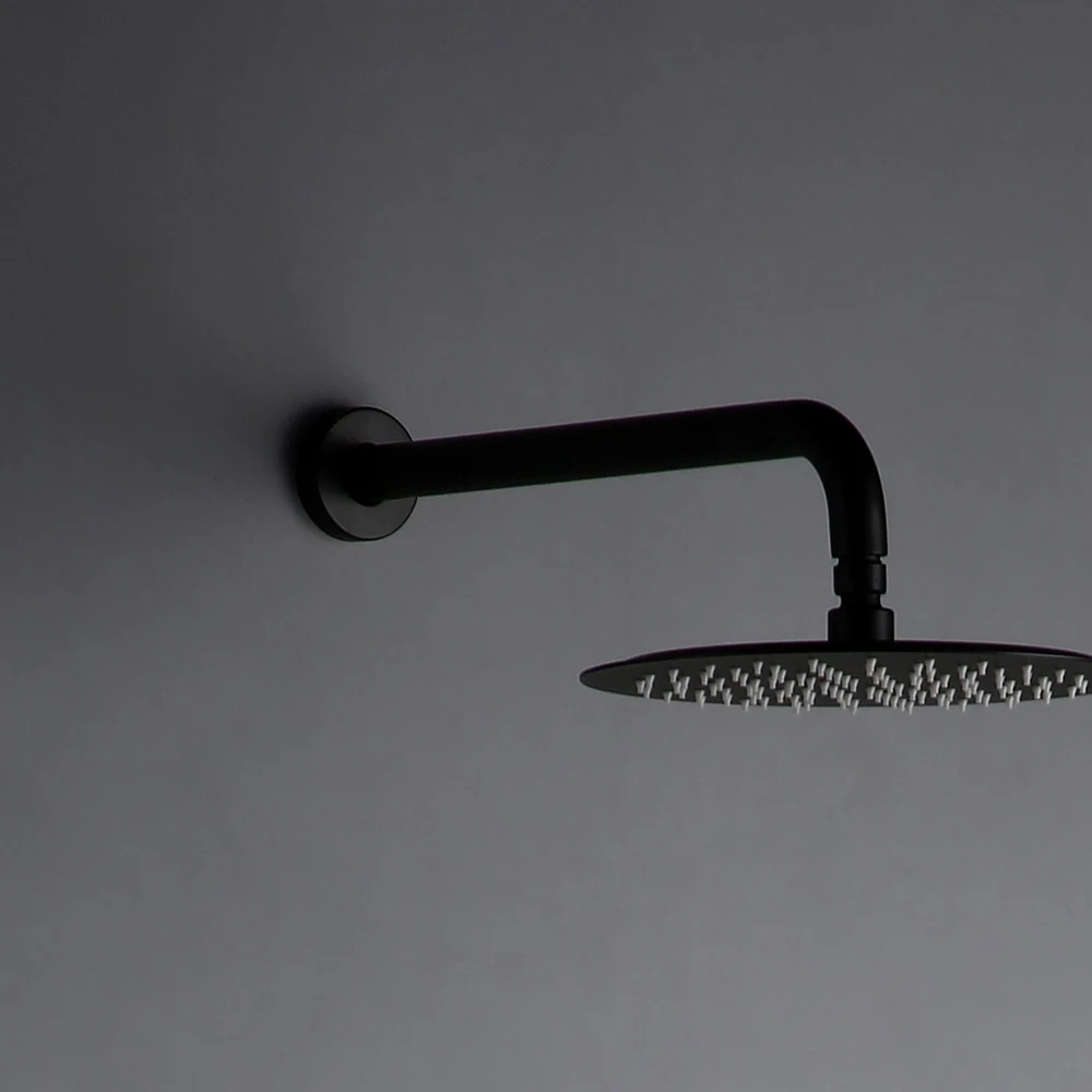 Smesiteli черный настенный Твердый латунный душевой кран для ванной комнаты|Стойки