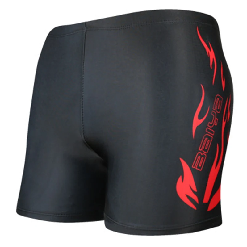 Мужские Пламенные плавки шорты для купания купальный костюм черный синий цвет