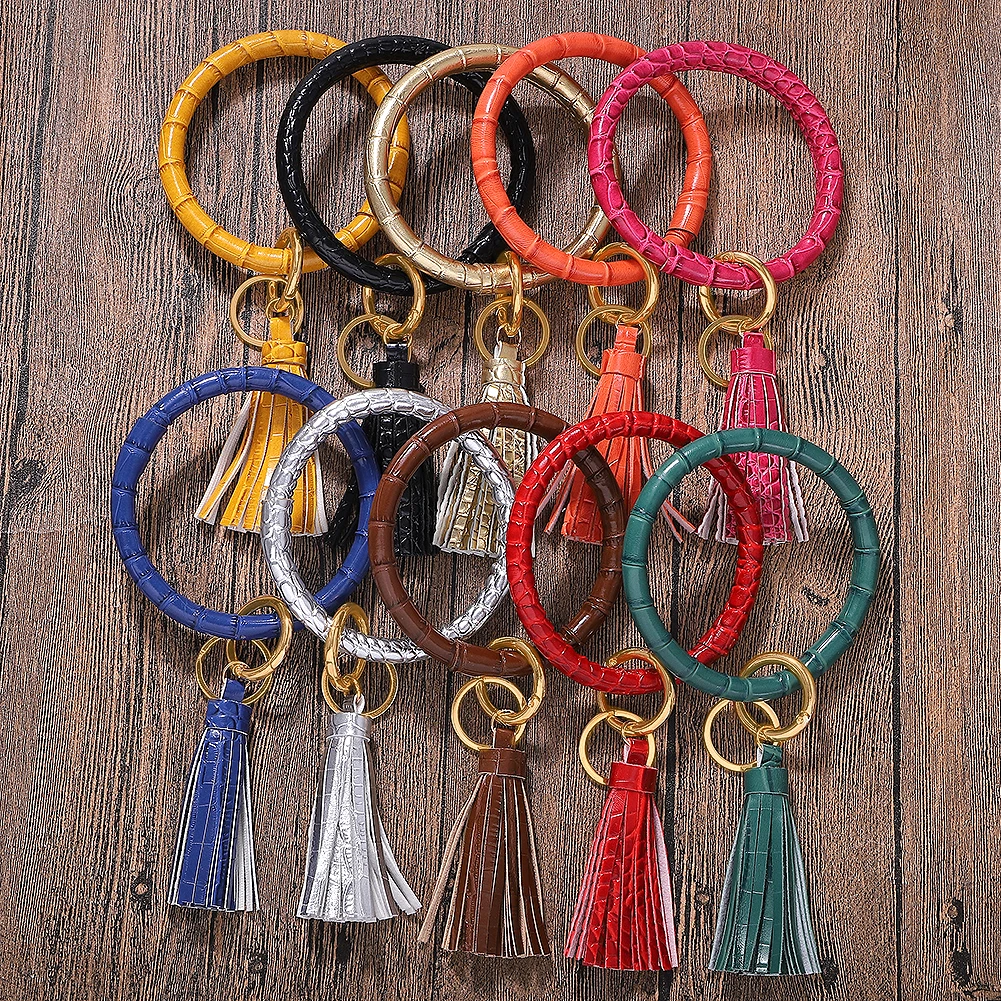 62 цвета бохо Леопардовый принт большие брелки для женщин и мужчин модные кожаные