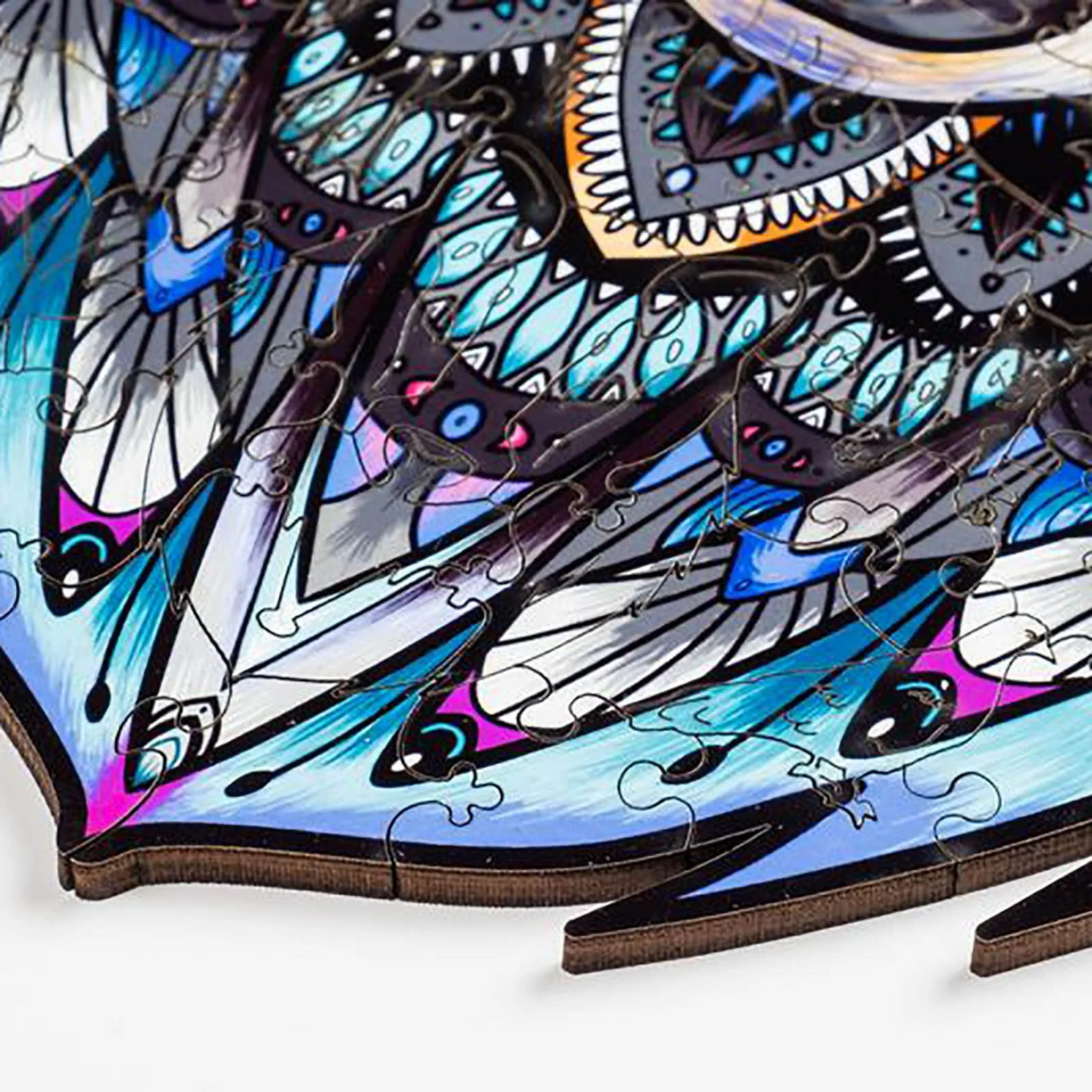 Пазл детский деревянный игрушка для раннего развития цветной медведь