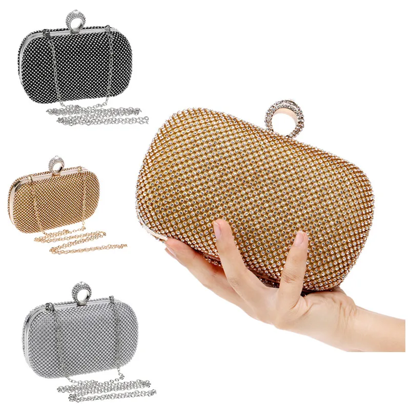 Diamond Evening Day Clutches Bags Bling Chain Shoulder Bag Women's Handbags Wallets Purse for Wedding Party Dinner Date | Багаж и