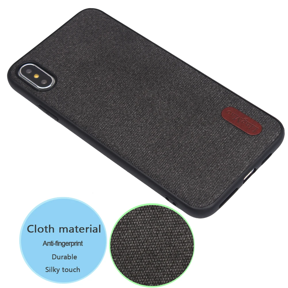Роскошный мягкий чехол из ТПУ с тканевой текстурой для iPhone X XS XR Xs Max защитный