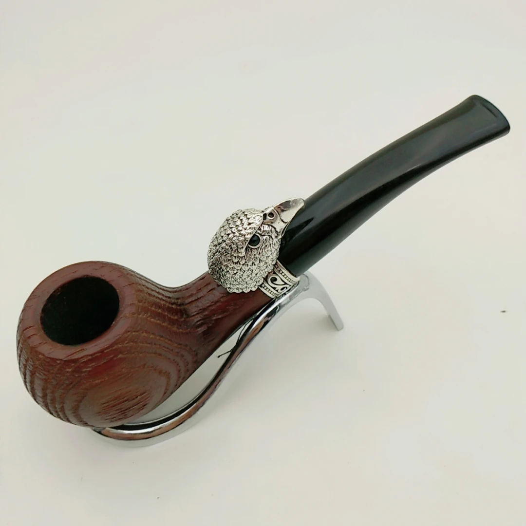 

Курительная трубка из дубового дерева с украшением в виде головы орла, 1 шт.