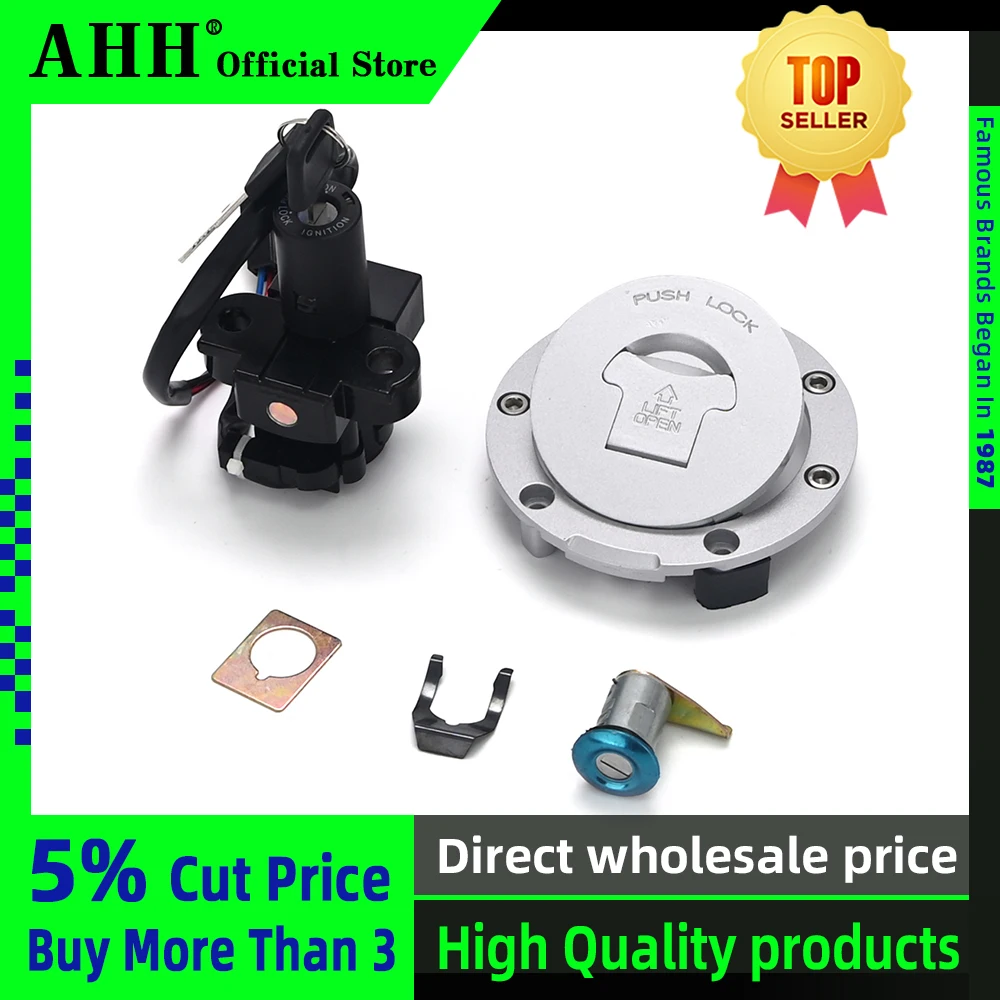 AHH Motorcycle Ignition Fuel Gas Tank Cap Cover Lock  For HONDA CBR250 MC19 MC22 CBR400 NC23 NC29 RVFR400 RVF400 NC30 NC35