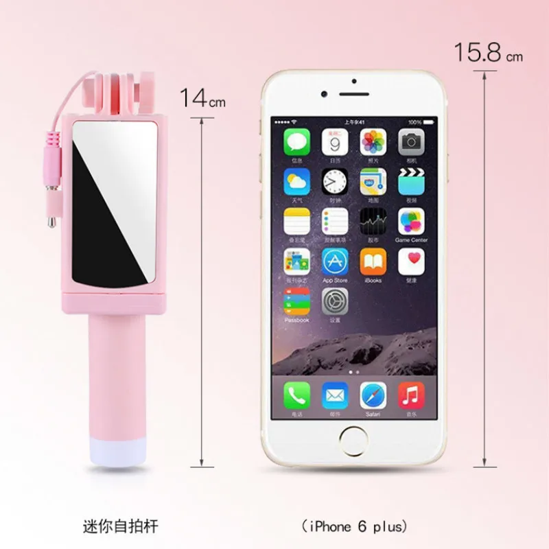 Аудио кабель проводной селфи Палка с зеркалом выдвижной монопод палка для IPhone 7 6