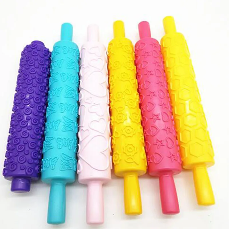 Скалка с текстурированным Цветочным Тиснением 13 видов прозрачное тиснение