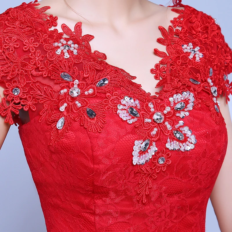 Новая мода простое белое красное платье с v образным вырезом Vestidos De Novia 2020