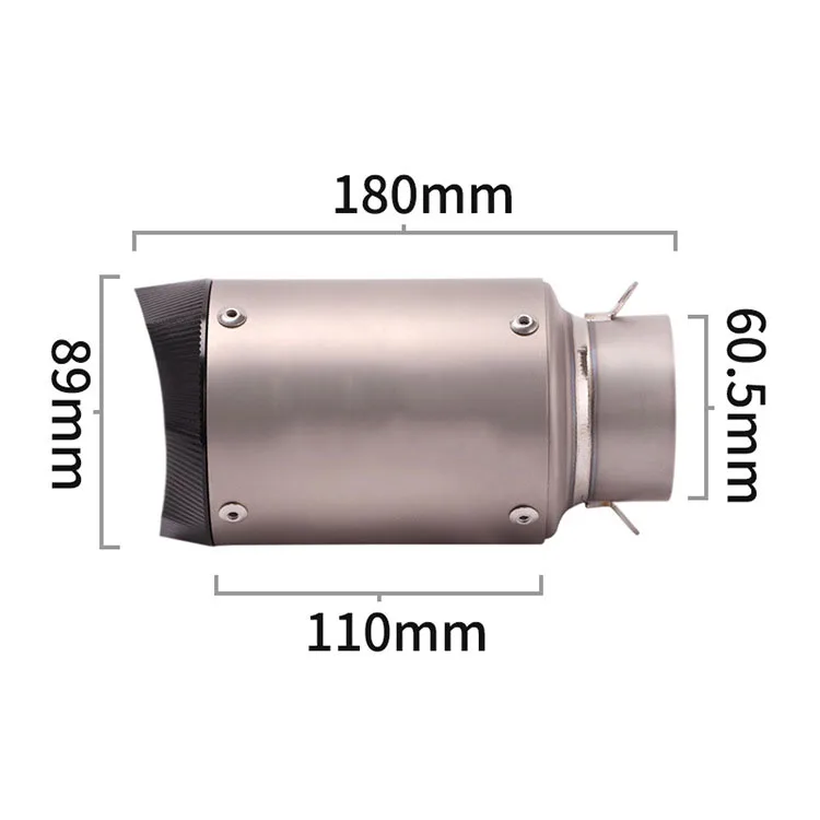 Универсальная выхлопная труба из углеродного волокна для мотоцикла 51 мм/60 мм| |