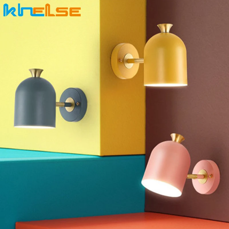 Скандинавские светодиодные домашние настенные светильники из кованого железа