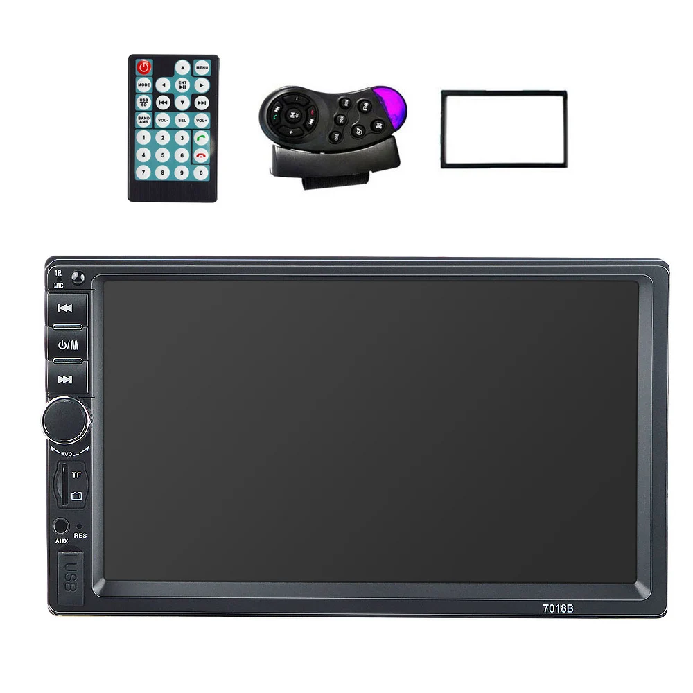 remote and frame 2din автомобильный Радио Bluetooth мультимедийный плеер HD " сенсорный экран Авто Аудио 2 din стерео приемник MP5 USB TF FM камера - Цвет: remote and frame