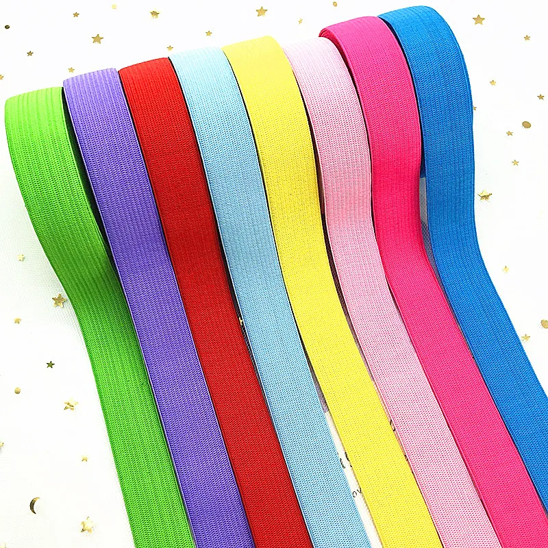 Цветные нейлоновые эластичные ленты ширина 2 см 1 метр для одежды сумок домашнего