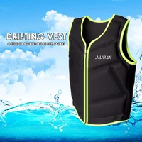 kids fishing vest detachable convenient adult neoprene black outdoor rescue swimming fishing life jacket adjustable buoyancy