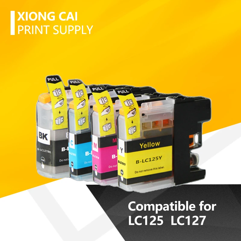 Полностью совместимый чернильный картридж для принтера brother LC125 LC127 MFC J4410DW J4510DW