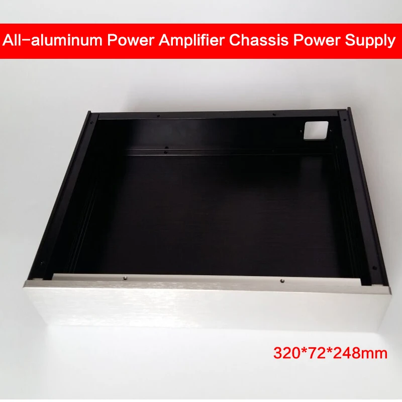 

320*72*248mm All-aluminum Power Amplifier Chassis Power Supply Case Audio Shell Amplifier Box Multi-purpose Enclosure DIY 3207
