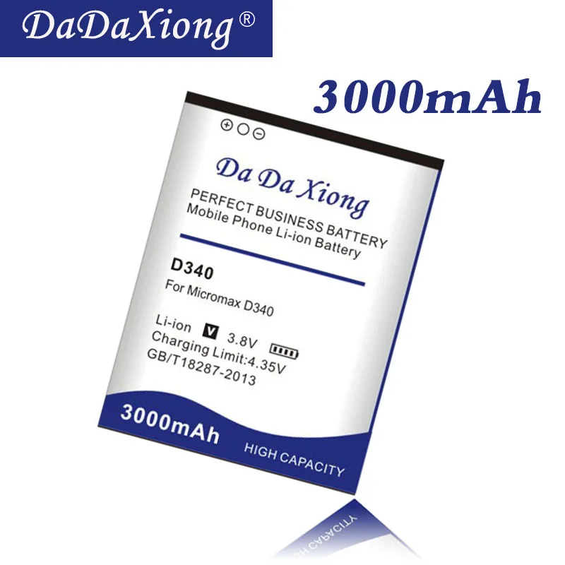 

Оригинальный большой емкости DaDaXiong 3000 мАч для мобильного телефона Micromax D340