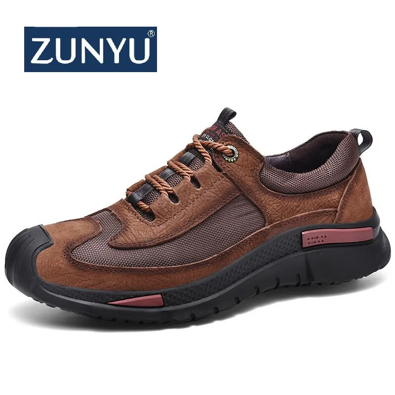 ZUNYU 2019 новые высококачественные мужские ботинки из натуральной кожи