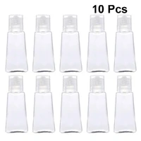 10pcs 30ml trapezoidal empty hand sanitizer bottles refillable container transparent gel bottle travel cosmetic makeup container