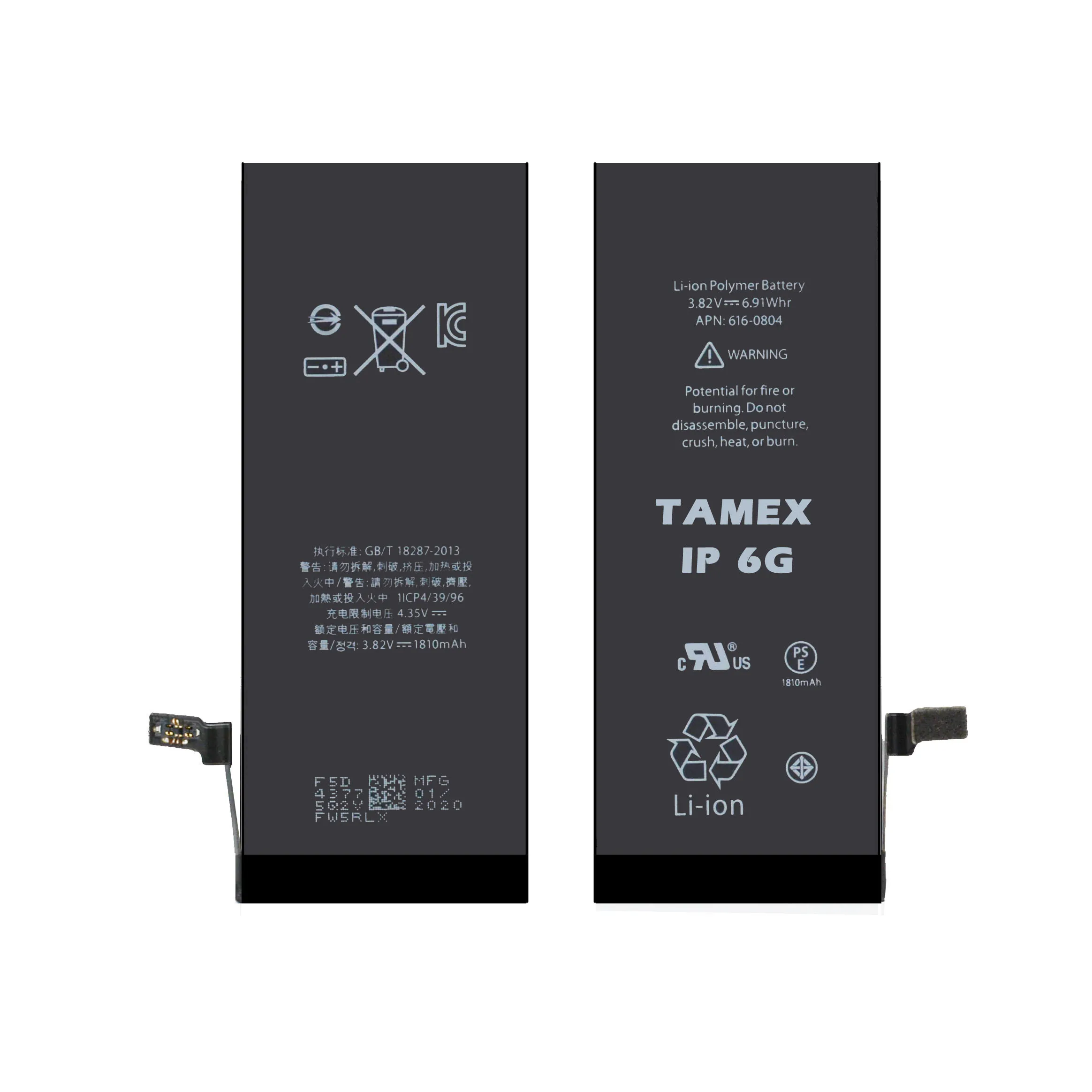 Тамекс Замена батареи для Apple iPhone 6 6G 3 82 V 1810mAh Высокая реальная емкость БАТАРЕИ