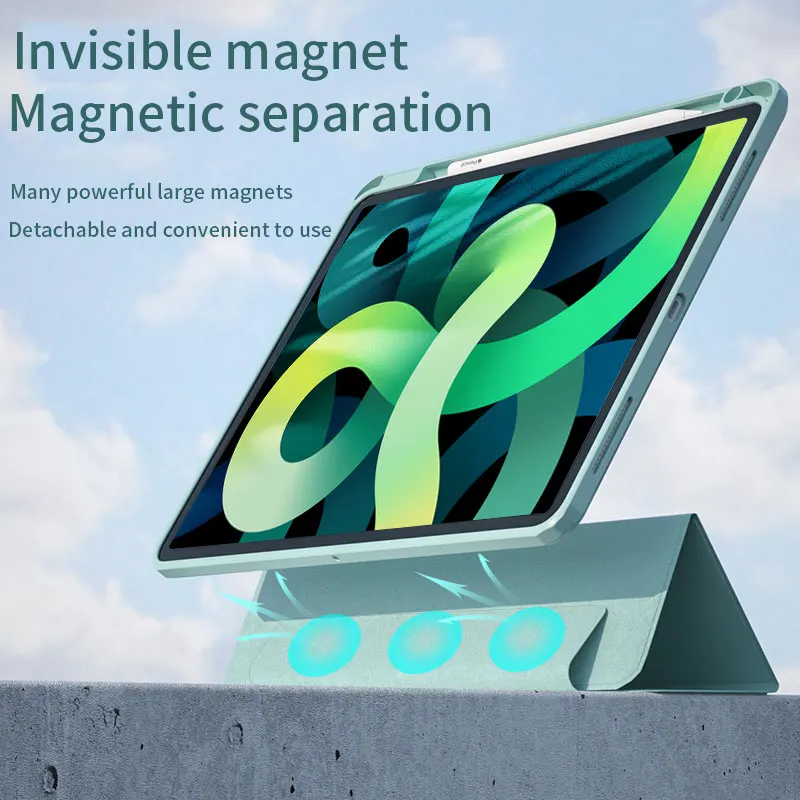 

ZOYU для iPad Mini 6 Пенал для iPad Pro 11 12,9 2021 2020 Съемный магнитный чехол для iPad Air 4 для iPad 9 8 7 10,2 чехол